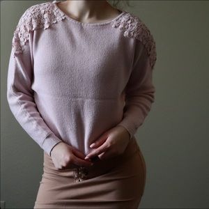 baby pink sweater